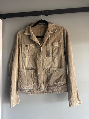 Silver Jeans Light Brown Corduroy Utility Jacket